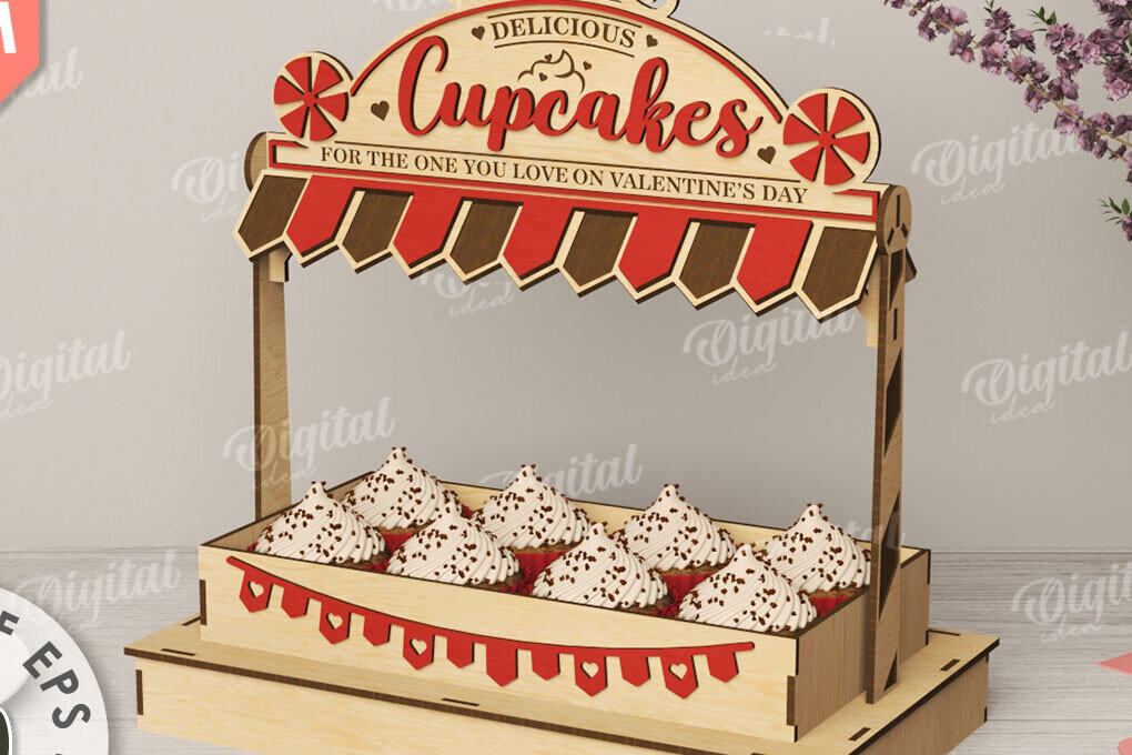 Σετ των 2 Intra απο ξύλο plywood 3mm-4mm πάχος – Stand Laser για την Ημέρα του Αγίου Βαλεντίνου Shop Stand Laser Δίασταση  20x20 cm INTRAFABR-112148424