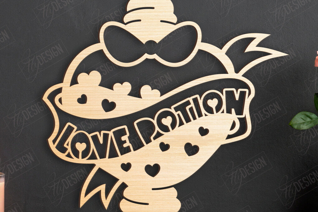 Intra απο ξύλο plywood 3mm-4mm πάχος – Τέχνη τοίχου για την ημέρα του Αγίου Βαλεντίνου | Ρομαντικό δώρο Δίασταση  40x30 cm INTRAFABR-110399297