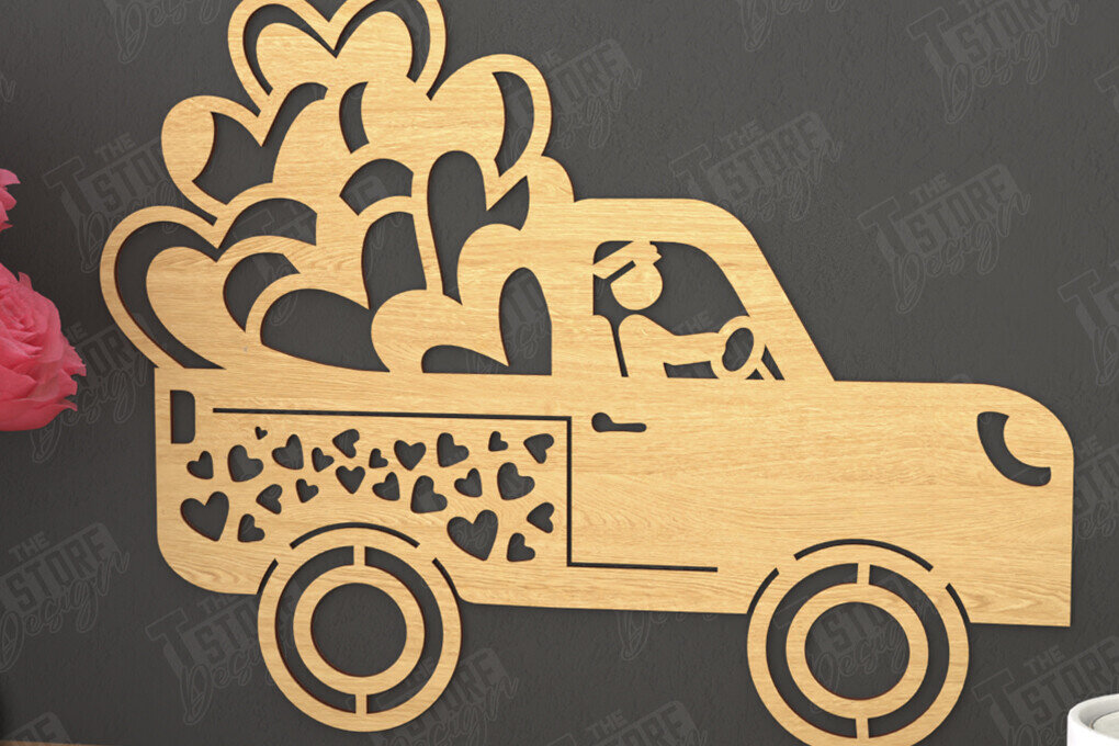 Intra απο ξύλο plywood 3mm-4mm πάχος – Τέχνη τοίχου για την ημέρα του Αγίου Βαλεντίνου | Ρομαντικό δώρο Δίασταση  40x30 cm INTRAFABR-110774343