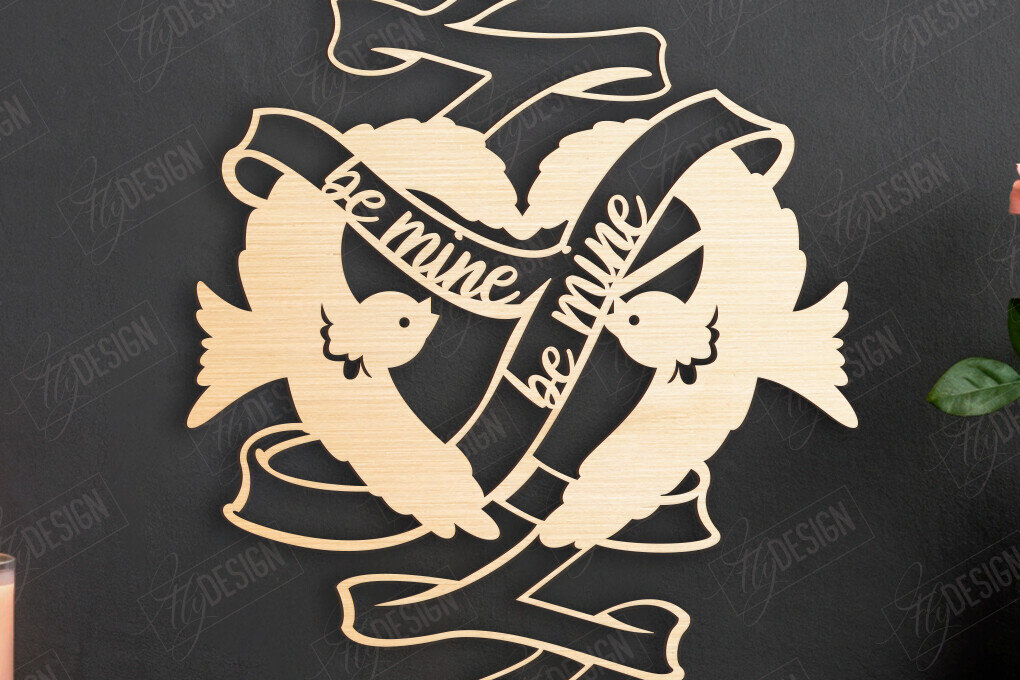 Intra απο ξύλο plywood 3mm-4mm πάχος – Τέχνη τοίχου για την ημέρα του Αγίου Βαλεντίνου | Ρομαντικό δώρο Δίασταση  40x30 cm INTRAFABR-110399285