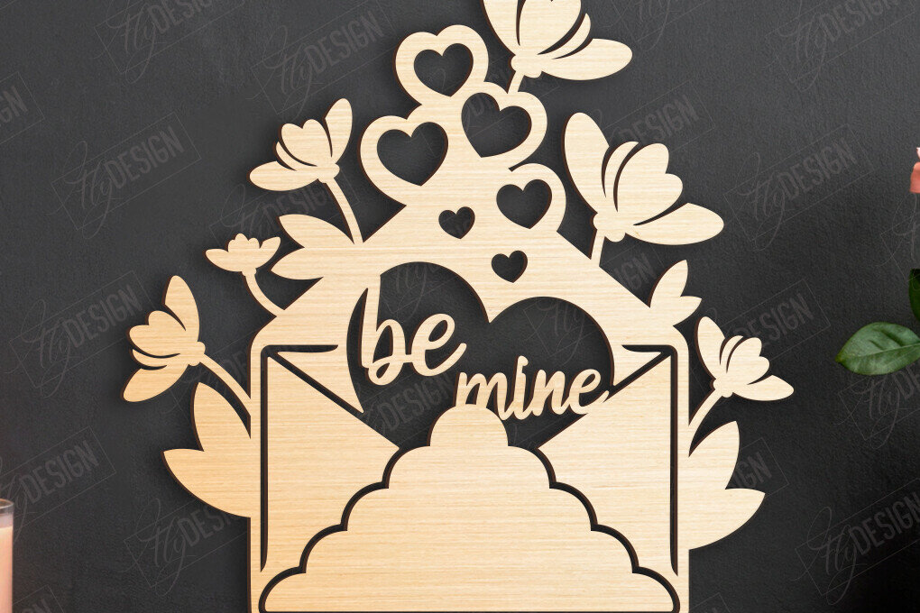 Intra απο ξύλο plywood 3mm-4mm πάχος – Τέχνη τοίχου για την ημέρα του Αγίου Βαλεντίνου | Ρομαντικό δώρο Δίασταση  40x30 cm INTRAFABR-110399293