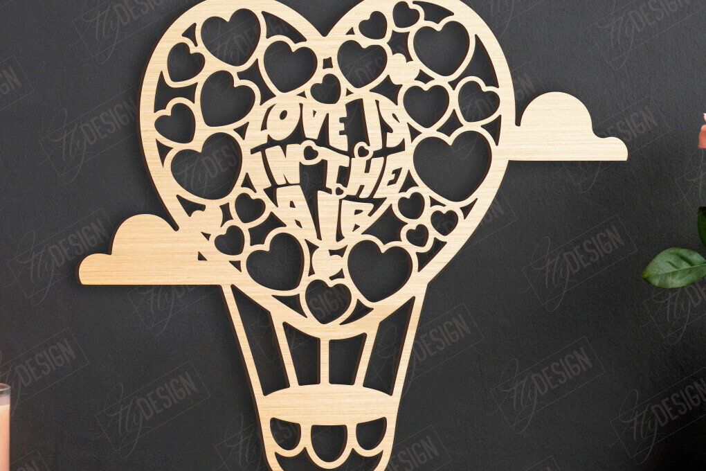 Intra απο ξύλο plywood 3mm-4mm πάχος – Τέχνη τοίχου για την ημέρα του Αγίου Βαλεντίνου | Ρομαντικό δώρο Δίασταση  40x30 cm INTRAFABR-110399246