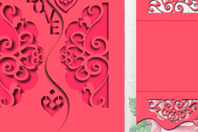 Σετ των 2 Intra απο ξύλο plywood 3mm-4mm πάχος – Δωροκάρτα με παράθυρο για την ημέρα του Αγίου Βαλεντίνου1400 Δίασταση  20x20 cm INTRAFABR-115547769