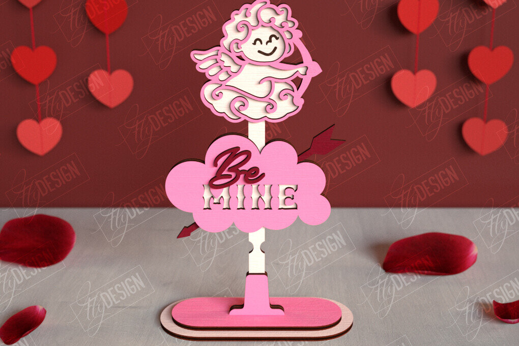 Σετ των 2 Intra απο ξύλο plywood 3mm-4mm πάχος – Πινακίδες κατεύθυνσης του Αγίου Βαλεντίνου | Αργία Δίασταση  20x20 cm INTRAFABR-112654604