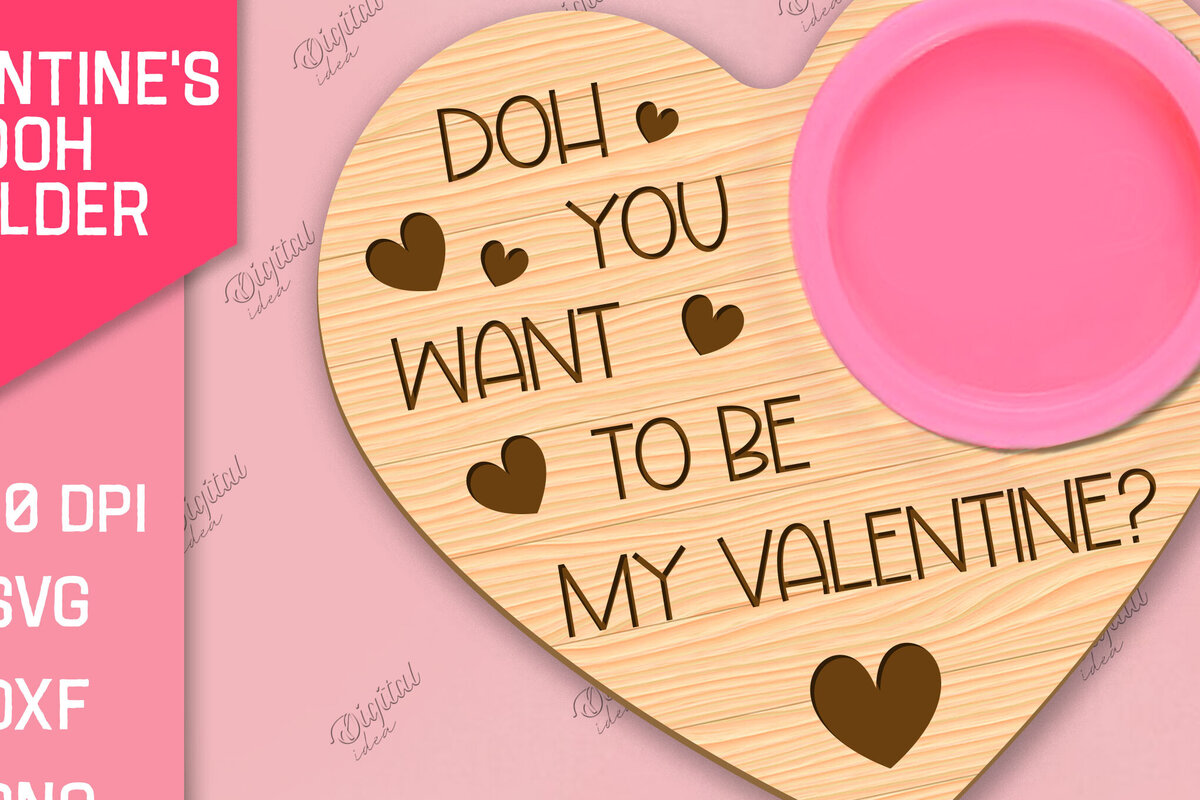 Σετ των 2 Intra απο ξύλο plywood 3mm-4mm πάχος – Valentines Doh Holder Δίασταση  20x20 cm INTRAFABR-85066148