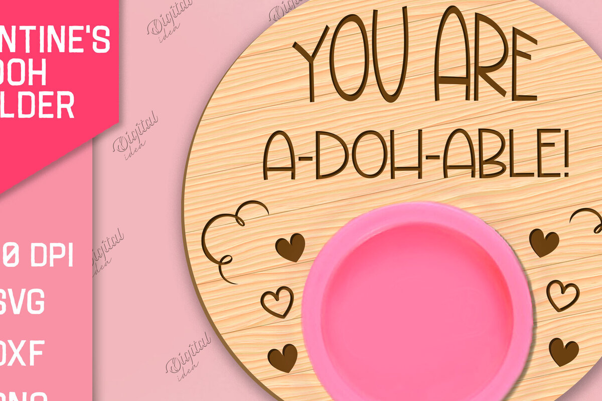 Σετ των 2 Intra απο ξύλο plywood 3mm-4mm πάχος – Valentines Doh Holder Δίασταση  20x20 cm INTRAFABR-85066174