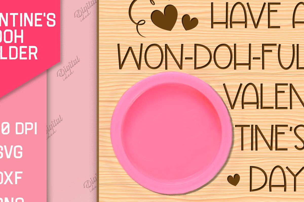 Σετ των 2 Intra απο ξύλο plywood 3mm-4mm πάχος – Valentines Doh Holder Δίασταση  20x20 cm INTRAFABR-85066375