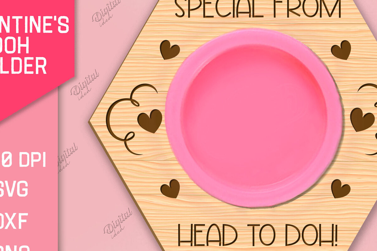 Σετ των 2 Intra απο ξύλο plywood 3mm-4mm πάχος – Valentines Doh Holder Δίασταση  20x20 cm INTRAFABR-85066424