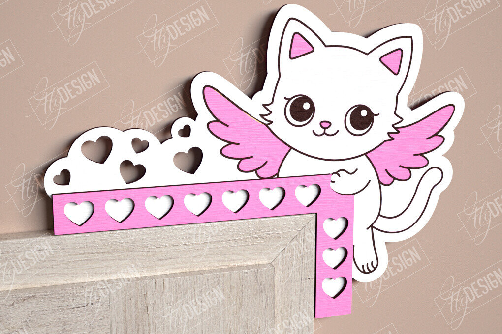 Σετ των 2 Intra απο ξύλο plywood 3mm-4mm πάχος – Γωνιές για τις πόρτες του Αγίου Βαλεντίνου | Διακόσμηση τοίχου Δίασταση  40x30 cm INTRAFABR-110270186