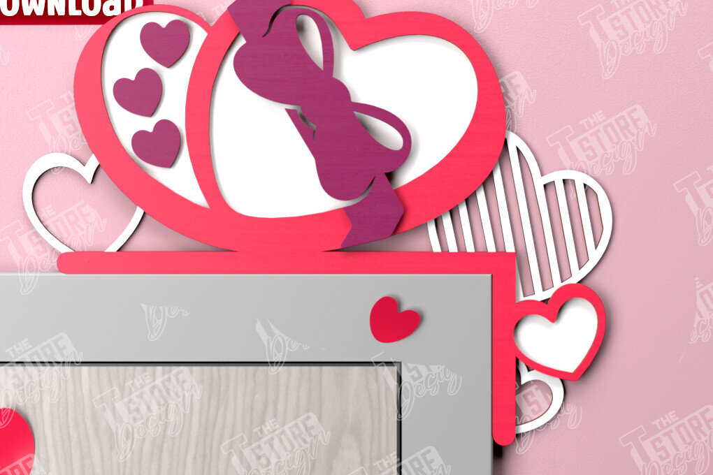 Intra απο ξύλο plywood 3mm-4mm πάχος – Γωνιές για τις πόρτες του Αγίου Βαλεντίνου | Διακόσμηση τοίχου Δίασταση  40x30 cm INTRAFABR-110743740