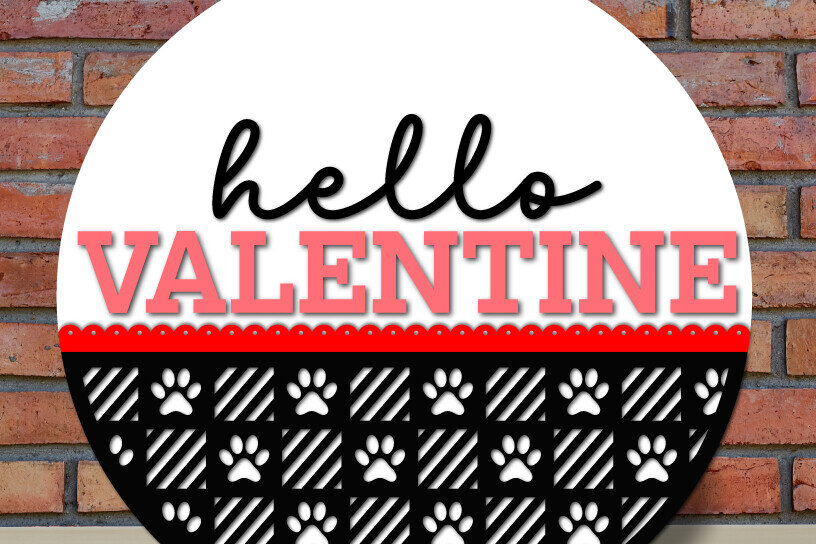 Σετ των 2 Intra απο ξύλο plywood 3mm-4mm πάχος – Πινακίδα Πόρτας Αγίου Βαλεντίνου Δίασταση  20x20 cm INTRAFABR-113940434