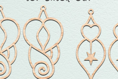 Σετ των 3 Intra απο ξύλο plywood 3mm-4mm πάχος – Κοσμήματα με λέιζερ σκουλαρίκια Valentine’s Earrings Δίασταση  5x5 cm INTRAFABR-56972573