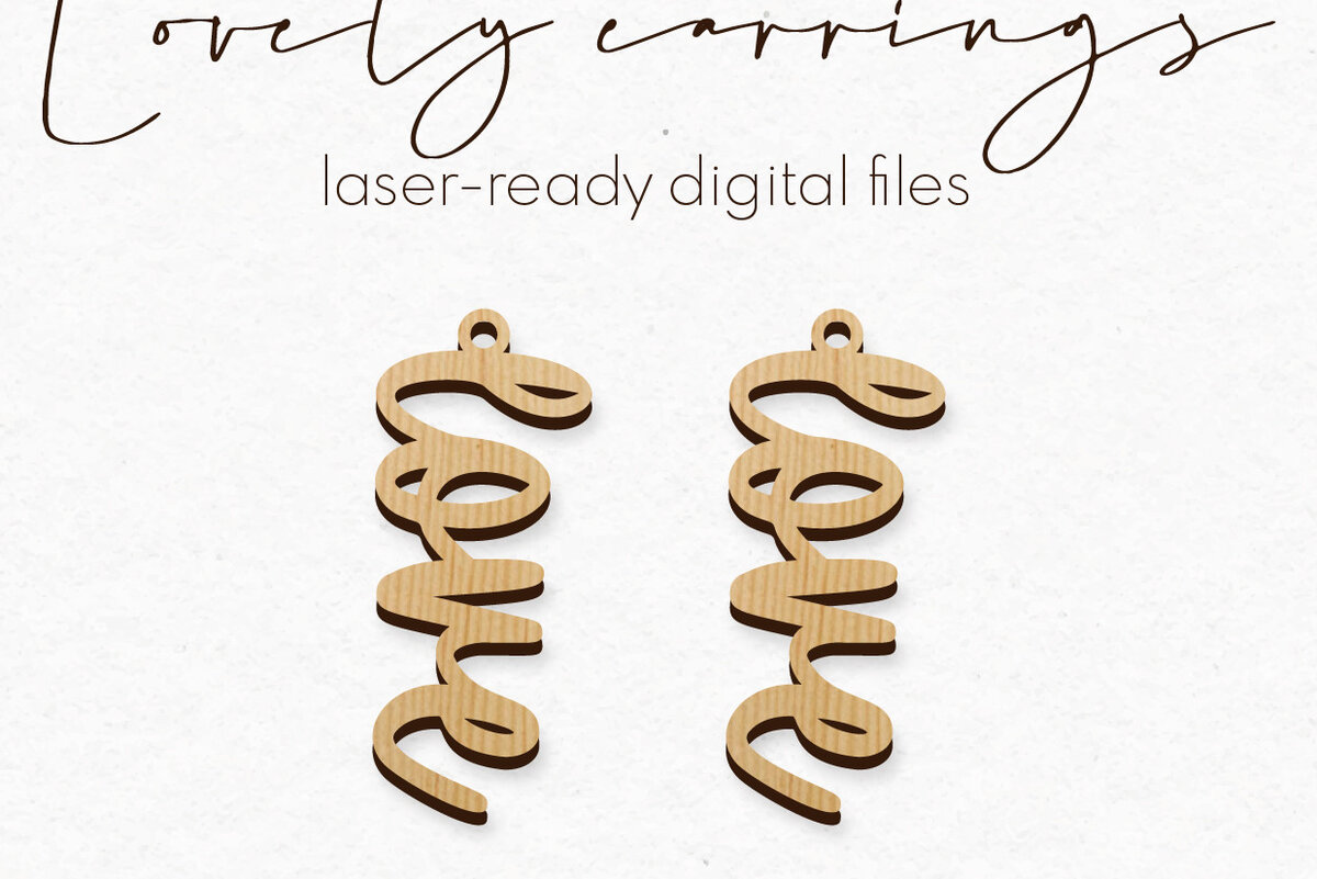 Σετ των 3 Intra απο ξύλο plywood 3mm-4mm πάχος – Σκουλαρίκια Αγίου Βαλεντίνου με Δίασταση  5x5 cm INTRAFABR-57230900