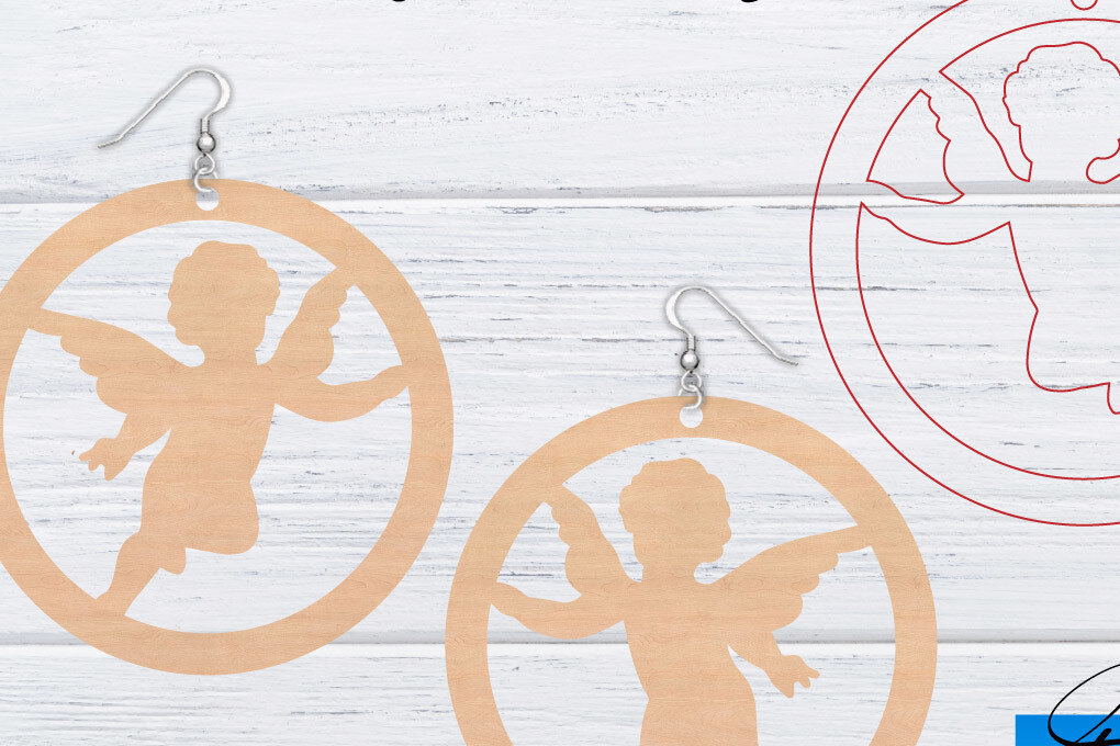 Σετ των 3 Intra απο ξύλο plywood 3mm-4mm πάχος – Σκουλαρίκια Valentine's | Δίασταση  5x5 cm INTRAFABR-49761492