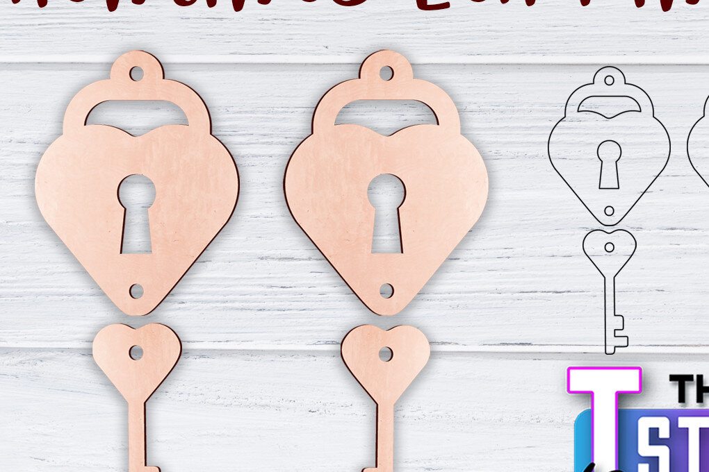 Σετ των 3 Intra απο ξύλο plywood 3mm-4mm πάχος – Σκουλαρίκια Valentine's | Δίασταση  5x5 cm INTRAFABR-49499201