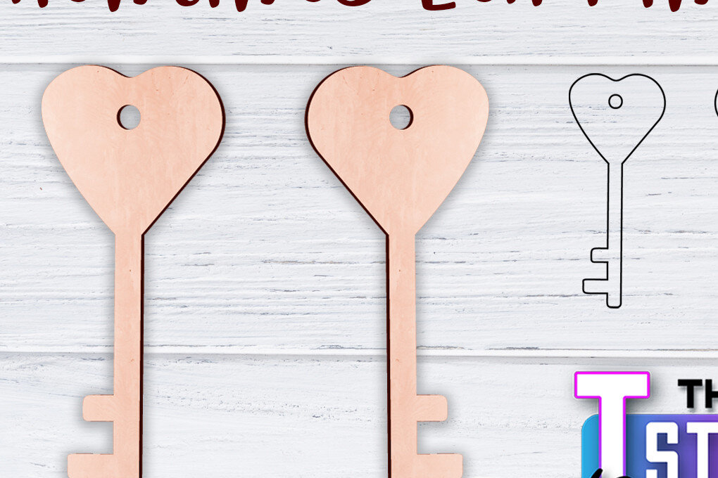 Σετ των 3 Intra απο ξύλο plywood 3mm-4mm πάχος – Σκουλαρίκια Valentine's | Δίασταση  5x5 cm INTRAFABR-49499319