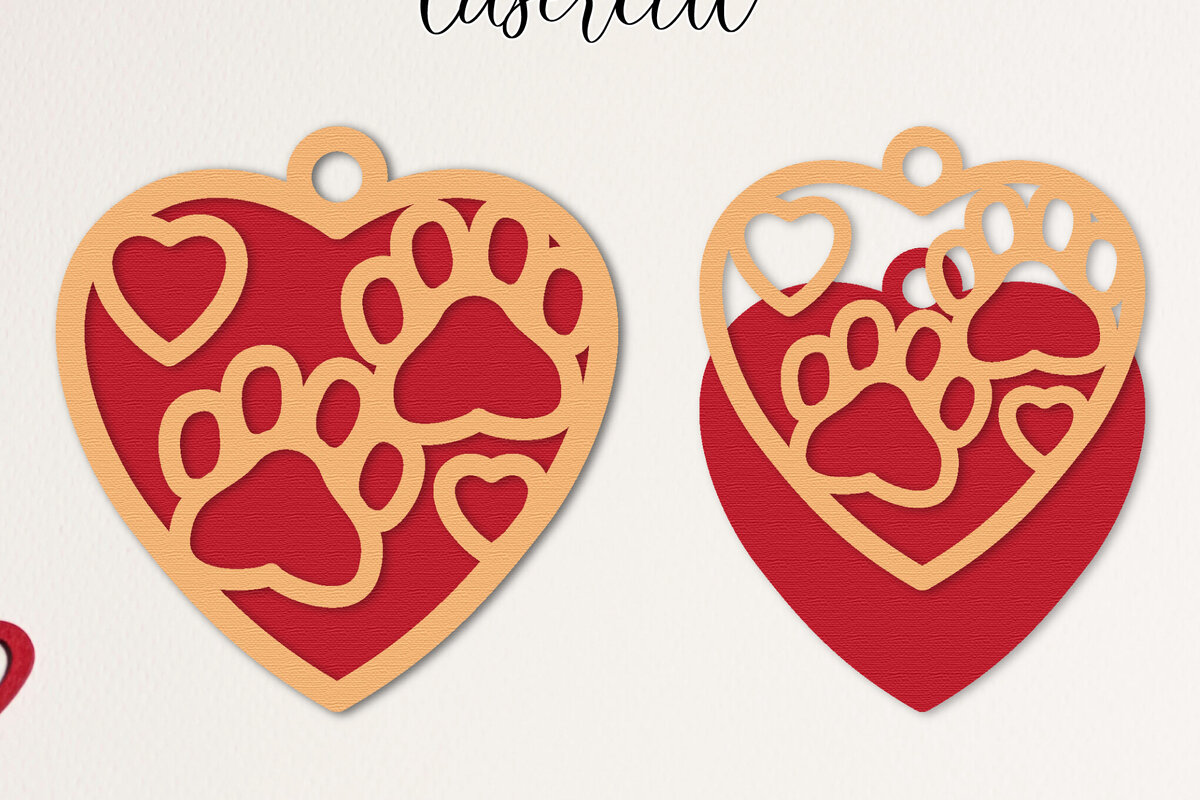 Σετ των 2 Intra απο ξύλο plywood 3mm-4mm πάχος – Κοπή με λέιζερ καρδιάς Αγίου Βαλεντίνου Δίασταση  20x20 cm INTRAFABR-113719041