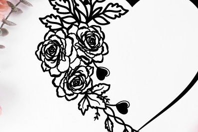 Intra απο ξύλο plywood 3mm-4mm πάχος – Valentine's Heart Rose Wall Art 1396 Δίασταση  40x30 cm INTRAFABR-115488580