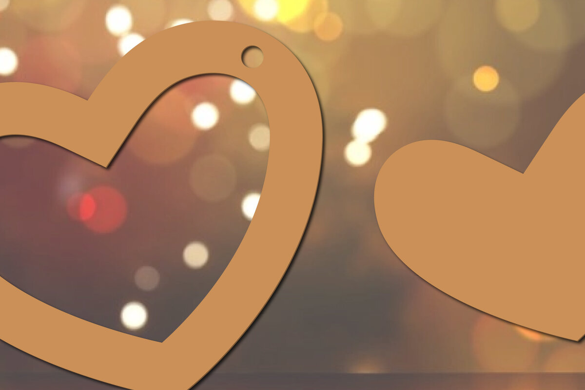 Σετ των 3 Intra απο ξύλο plywood 3mm-4mm πάχος – Μπρελόκ Valentine's Cut Laser-Cut Δίασταση  5x5 cm INTRAFABR-21335026