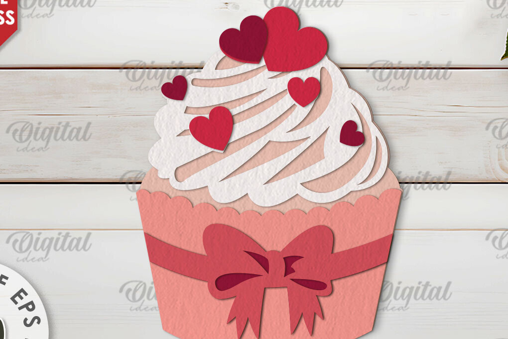 Σετ των 2 Intra απο ξύλο plywood 3mm-4mm πάχος – Κόψιμο χαρτιού με στρώσεις καρτών του Αγίου Βαλεντίνου Δίασταση  20x20 cm INTRAFABR-114198177