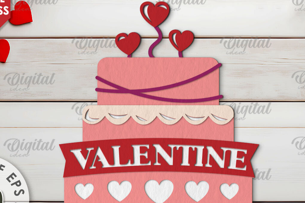 Σετ των 2 Intra απο ξύλο plywood 3mm-4mm πάχος – Κόψιμο χαρτιού με στρώσεις καρτών του Αγίου Βαλεντίνου Δίασταση  20x20 cm INTRAFABR-114197796