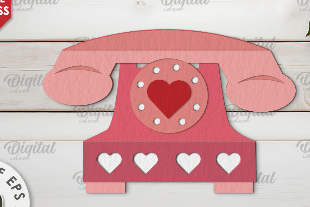 Σετ των 2 Intra απο ξύλο plywood 3mm-4mm πάχος – Κόψιμο χαρτιού με στρώσεις καρτών του Αγίου Βαλεντίνου Δίασταση  20x20 cm INTRAFABR-114198137