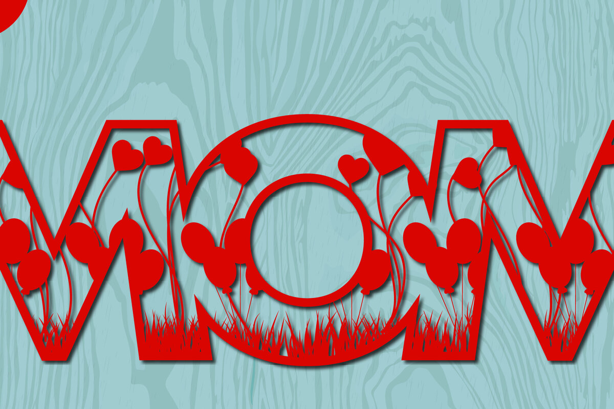 Σετ των 2 Intra απο ξύλο plywood 3mm-4mm πάχος – Valentine's Mom Δίασταση  20x20 cm INTRAFABR-22045765