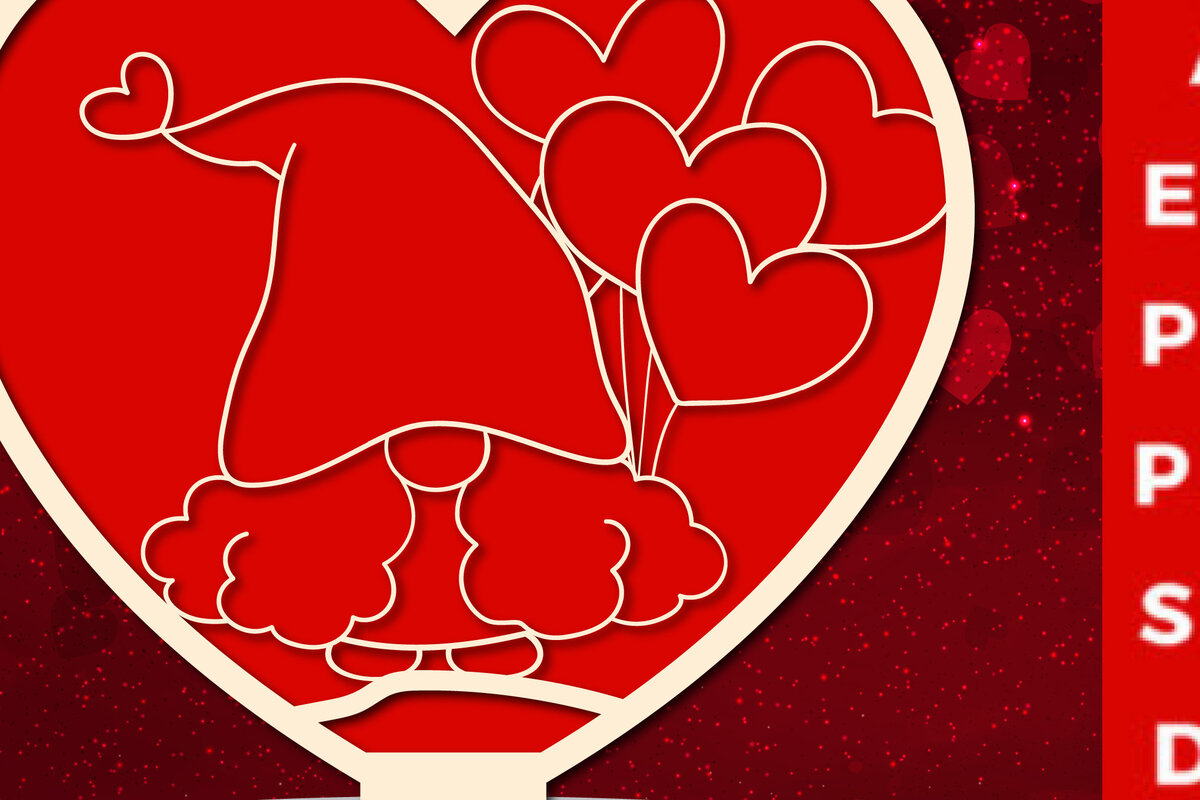 Σετ των 2 Intra απο ξύλο plywood 3mm-4mm πάχος – Valentine’s Multi-layer Heart Stand Δίασταση  20x20 cm INTRAFABR-23715490