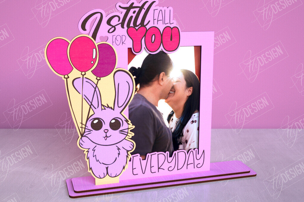 Σετ των 2 Intra απο ξύλο plywood 3mm-4mm πάχος – Κορνίζα του Αγίου Βαλεντίνου | Ρομαντικό δώρο Δίασταση  20x20 cm INTRAFABR-113578698