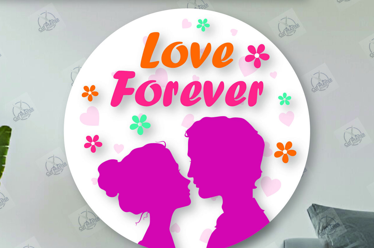 Σετ των 2 Intra απο ξύλο plywood 3mm-4mm πάχος – Στρογγυλές πινακίδες Αγίου Βαλεντίνου κοπής με λέιζερ Δίασταση  20x20 cm INTRAFABR-113719906