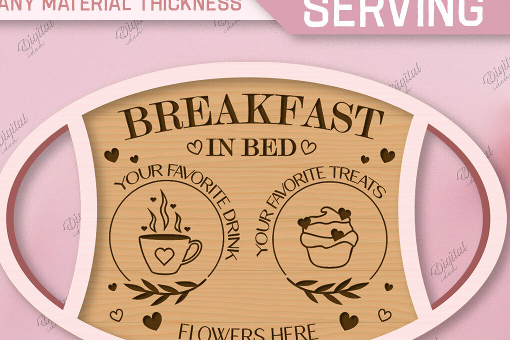 Σετ των 2 Intra απο ξύλο plywood 3mm-4mm πάχος – Δίσκος σερβιρίσματος του Αγίου Βαλεντίνου. Τρισδιάστατη Δίασταση  20x20 cm INTRAFABR-85845174