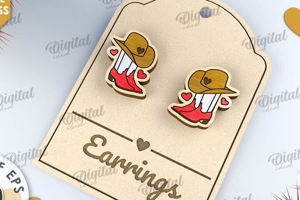 Σετ των 3 Intra απο ξύλο plywood 3mm-4mm πάχος – Σκουλαρίκια του Αγίου Βαλεντίνου με λέιζερ Δίασταση  5x5 cm INTRAFABR-112501474