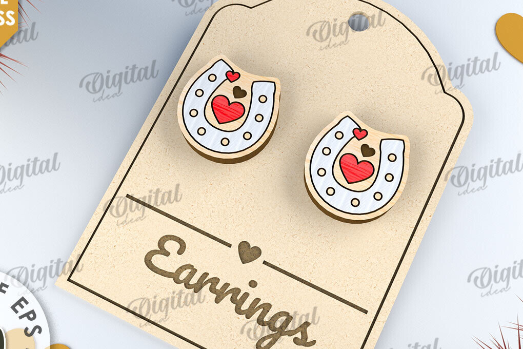 Σετ των 3 Intra απο ξύλο plywood 3mm-4mm πάχος – Σκουλαρίκια του Αγίου Βαλεντίνου με λέιζερ Δίασταση  5x5 cm INTRAFABR-112501591