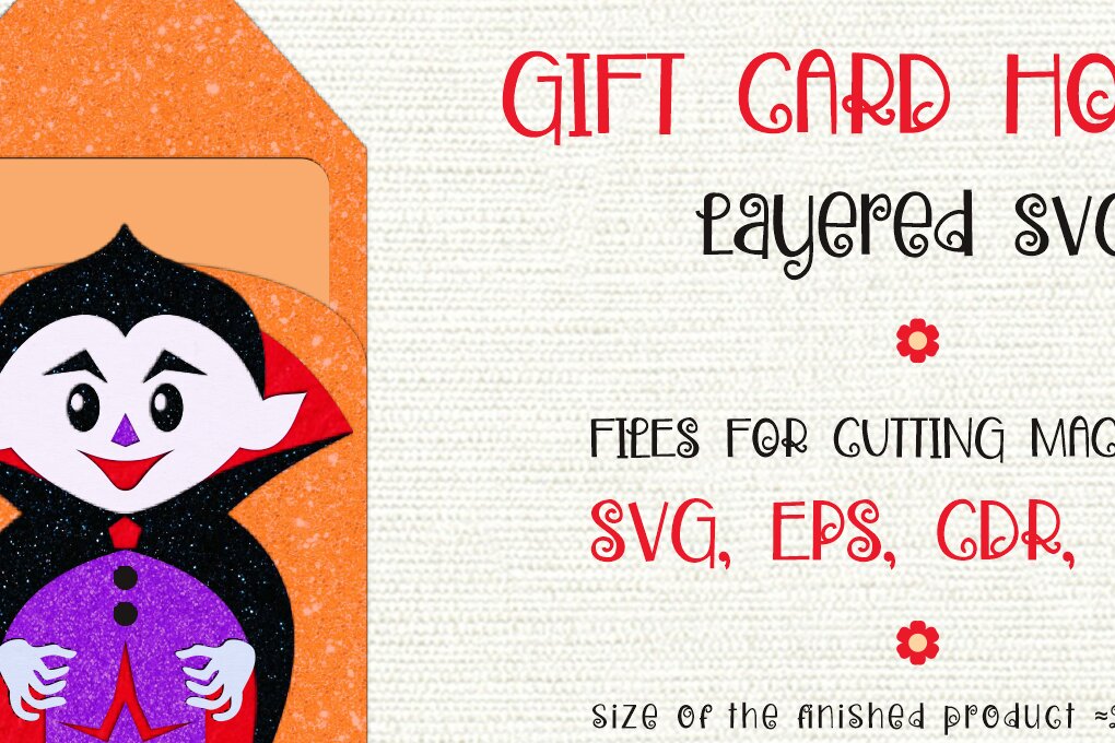 Σετ των 2 Intra απο ξύλο plywood 3mm-4mm πάχος – Κάτοχος δωροκάρτας Vampire Halloween Δίασταση  20x20 cm INTRAFABR-99374537