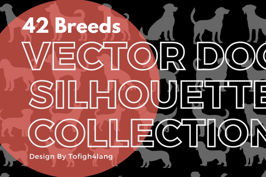 Σετ των 2 Intra απο ξύλο plywood 3mm-4mm πάχος – Vector Dog Silhouette Collection, Δίασταση  20x20 cm INTRAFABR-103210438