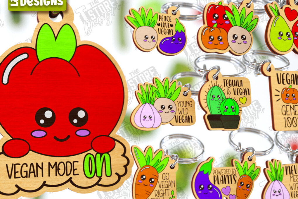 Σετ των 3 Intra απο ξύλο plywood 3mm-4mm πάχος – Vegan Μπρελόκ Bundle |Μπρελόκ Δίασταση  5x5 cm INTRAFABR-122878637