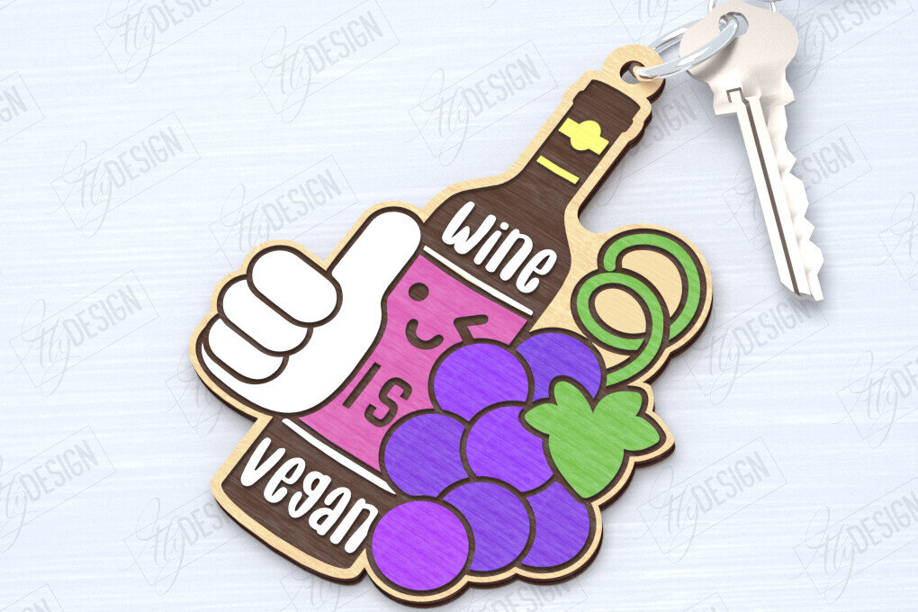 Σετ των 3 Intra απο ξύλο plywood 3mm-4mm πάχος – Vegan Κοπή Laser Μπρελόκ | Vegan μπρελόκ Δίασταση  5x5 cm INTRAFABR-120353700