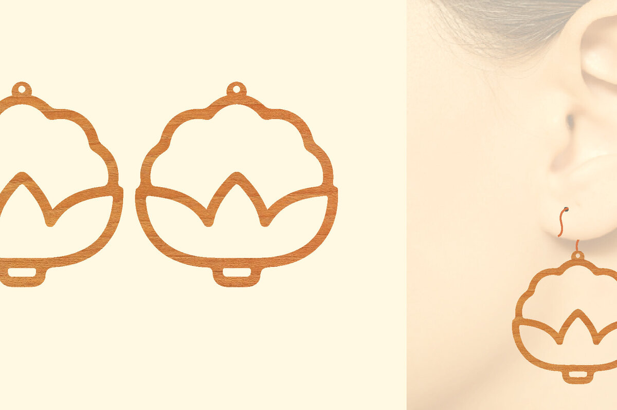 Σετ των 3 Intra απο ξύλο plywood 3mm-4mm πάχος – Σκουλαρίκια από φυτικό ξύλο με λέιζερ Δίασταση  5x5 cm INTRAFABR-97331212