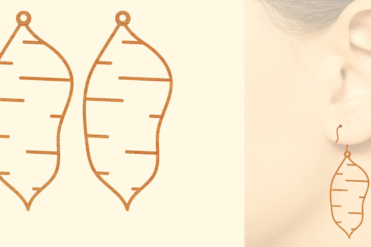 Σετ των 3 Intra απο ξύλο plywood 3mm-4mm πάχος – Σκουλαρίκια από φυτικό ξύλο με λέιζερ Δίασταση  5x5 cm INTRAFABR-97330950