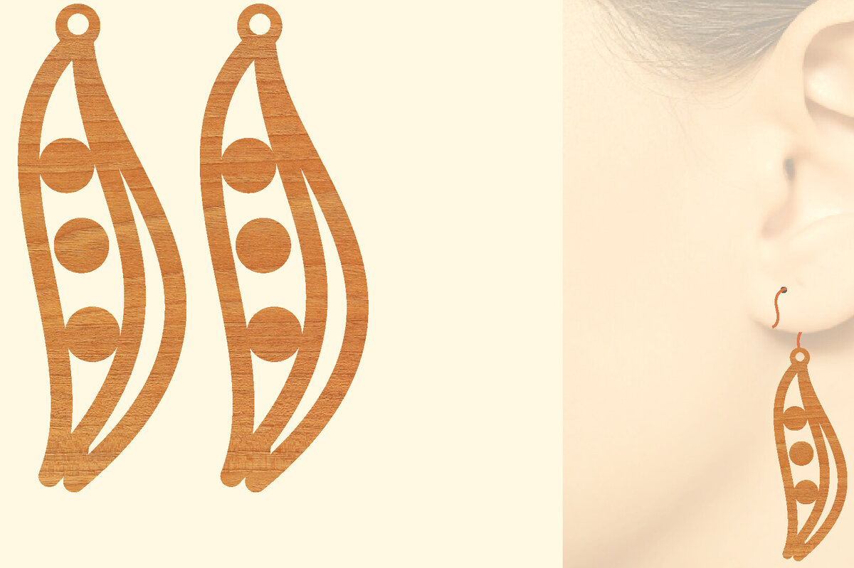 Σετ των 3 Intra απο ξύλο plywood 3mm-4mm πάχος – Σκουλαρίκια από φυτικό ξύλο με λέιζερ Δίασταση  5x5 cm INTRAFABR-97331044