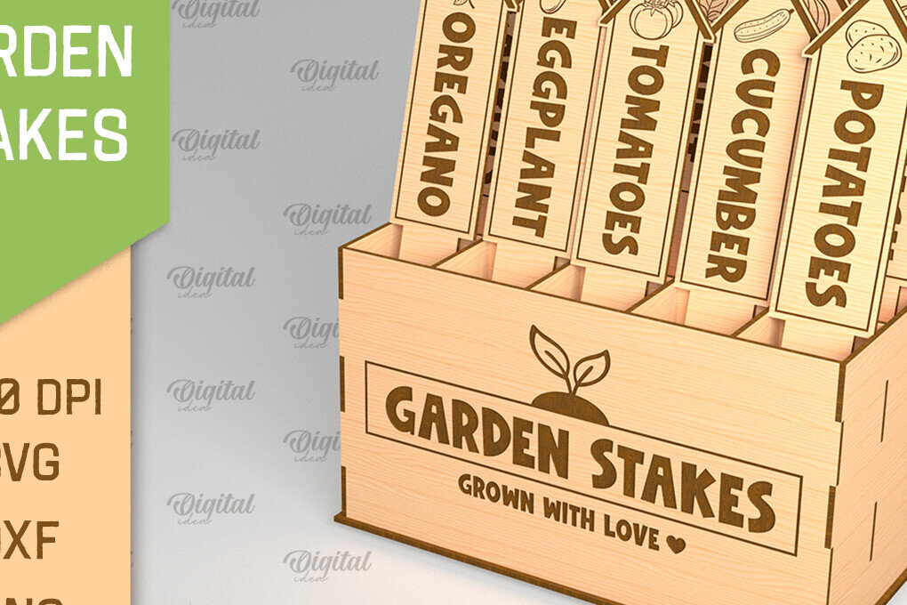 Σετ των 2 Intra απο ξύλο plywood 3mm-4mm πάχος – Λαχανικά Garden Stakes Δίασταση  20x20 cm INTRAFABR-93772569