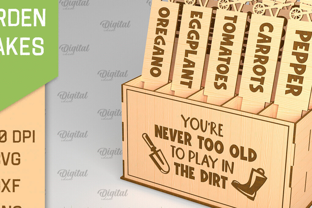 Σετ των 2 Intra απο ξύλο plywood 3mm-4mm πάχος – Λαχανικά Garden Stakes Δίασταση  20x20 cm INTRAFABR-93770326