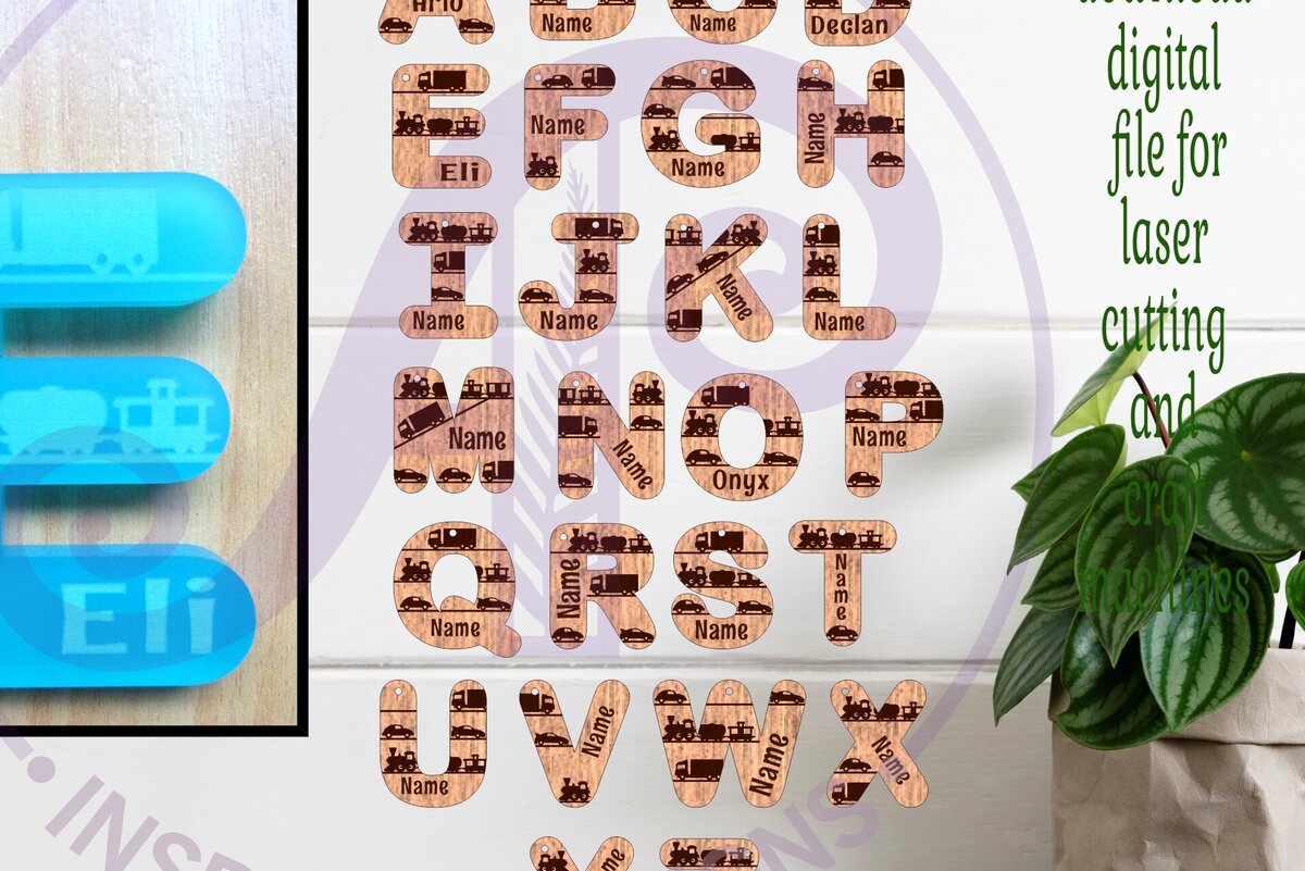 Σετ των 2 Intra απο ξύλο plywood 3mm-4mm πάχος – Σχέδια επιστολών με θέμα το όχημα Δίασταση  20x20 cm INTRAFABR-94626640