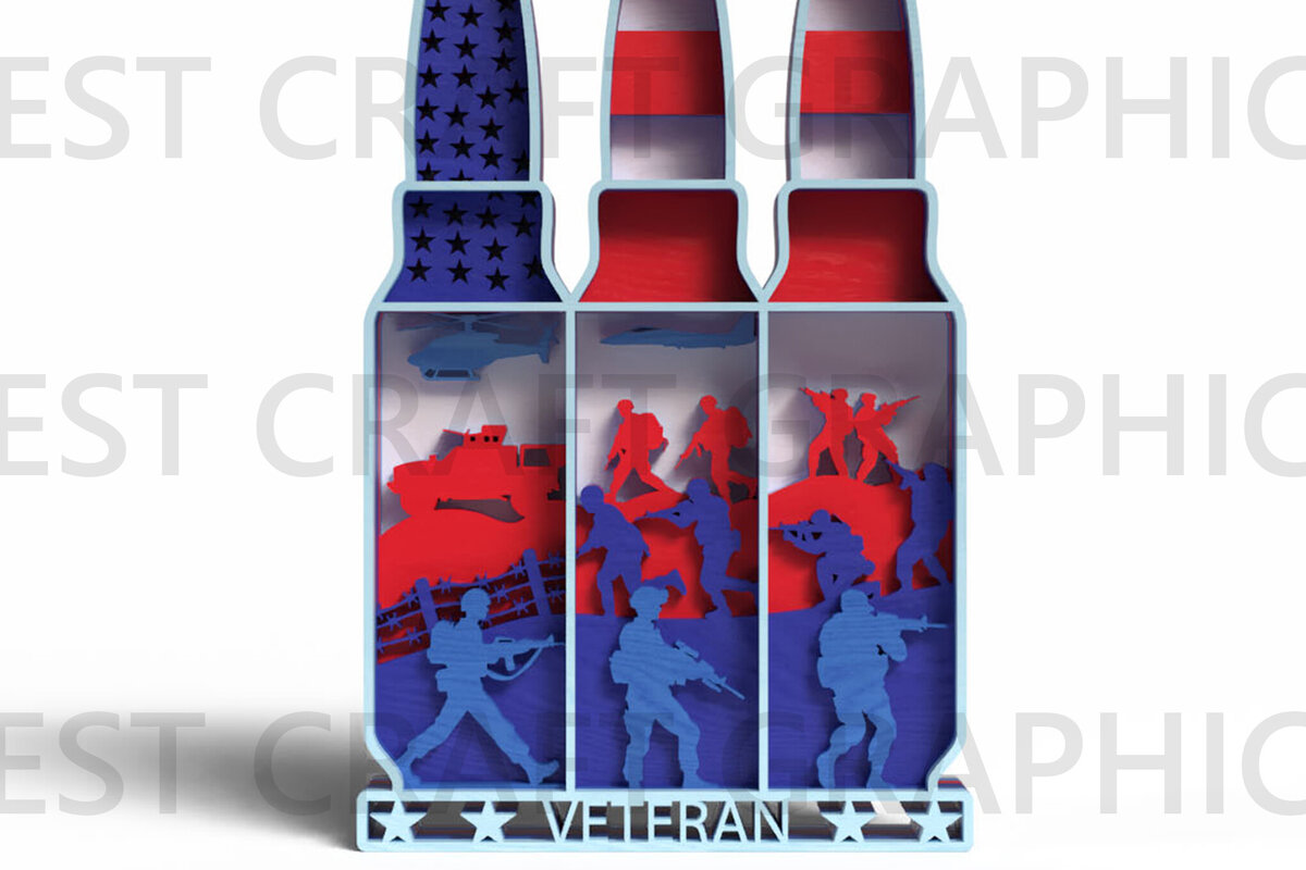 Σετ των 2 Intra απο ξύλο plywood 3mm-4mm πάχος – Veteran Bullet Layered Δίασταση  20x20 cm INTRAFABR-122441582