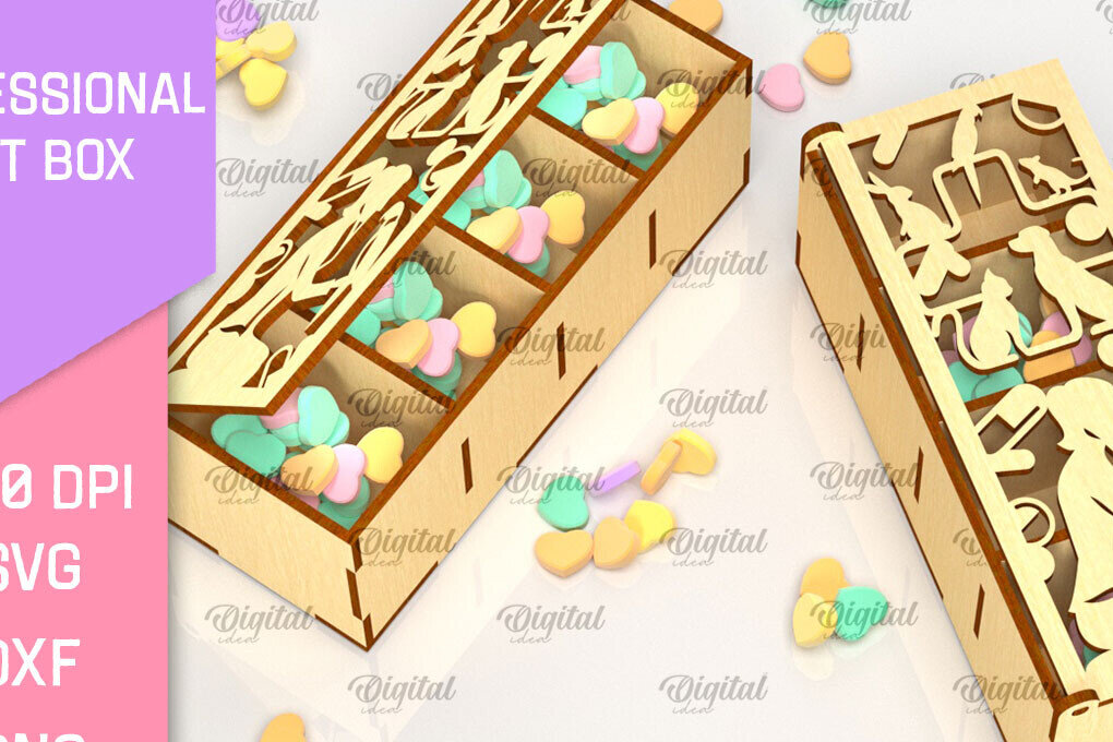 Σετ των 2 Intra απο ξύλο plywood 3mm-4mm πάχος – Κουτί δώρου για κτηνίατρο Δίασταση  20x20 cm INTRAFABR-98268958