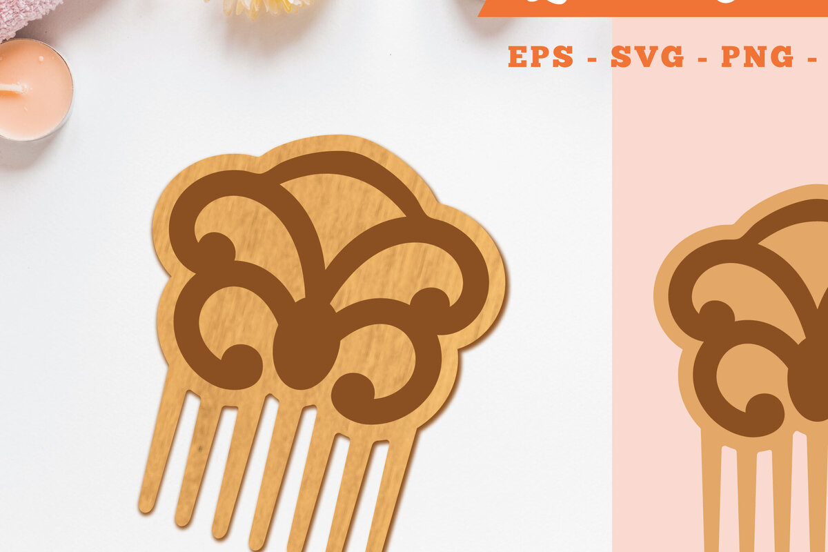 Σετ των 2 Intra απο ξύλο plywood 3mm-4mm πάχος – Victorian Comb 1 Δίασταση  20x20 cm INTRAFABR-105418493