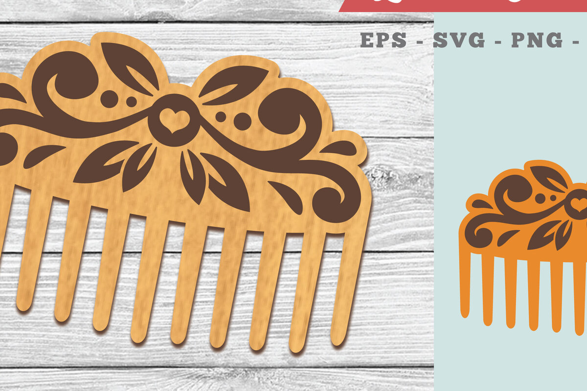 Σετ των 2 Intra απο ξύλο plywood 3mm-4mm πάχος – Victorian Comb 1 Δίασταση  20x20 cm INTRAFABR-104779436