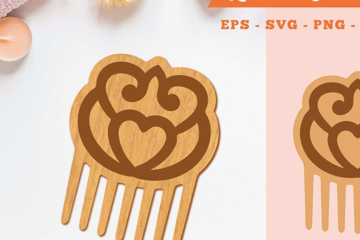 Σετ των 2 Intra απο ξύλο plywood 3mm-4mm πάχος – Victorian Comb 3 Δίασταση  20x20 cm INTRAFABR-105418615