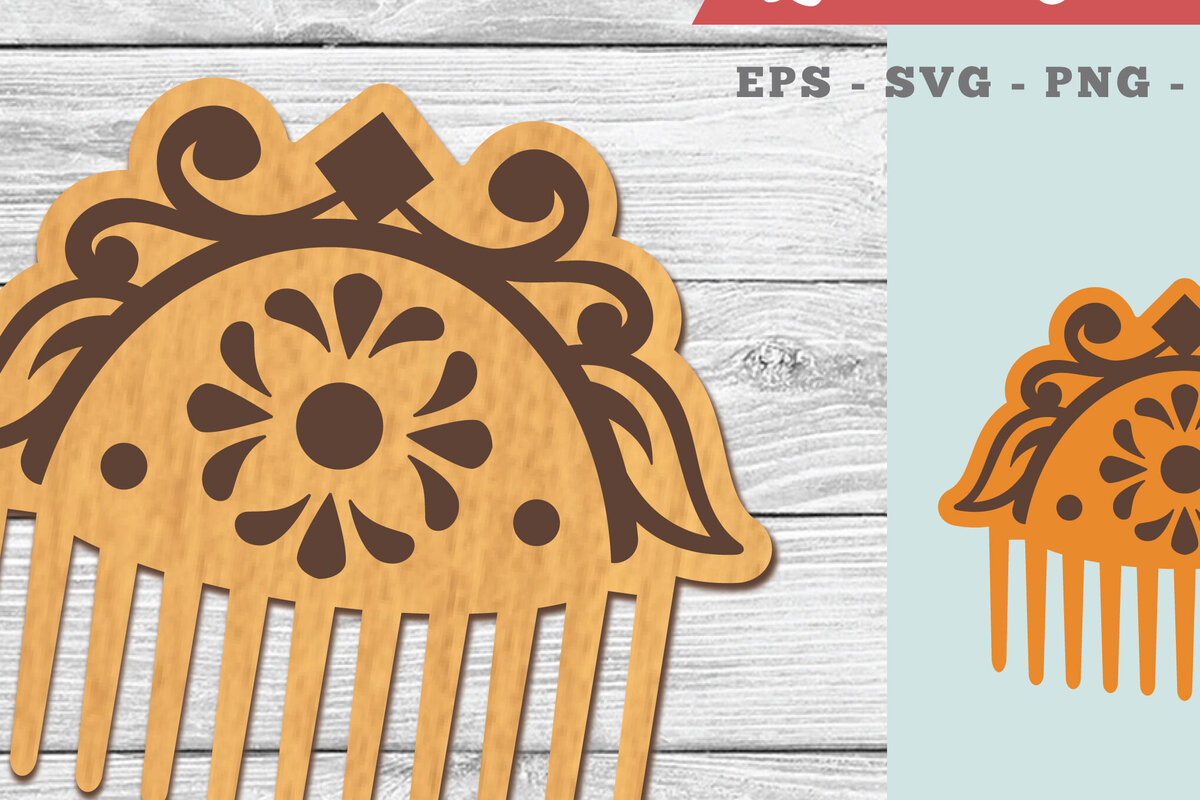 Σετ των 2 Intra απο ξύλο plywood 3mm-4mm πάχος – Victorian Comb 3 Δίασταση  20x20 cm INTRAFABR-104779515