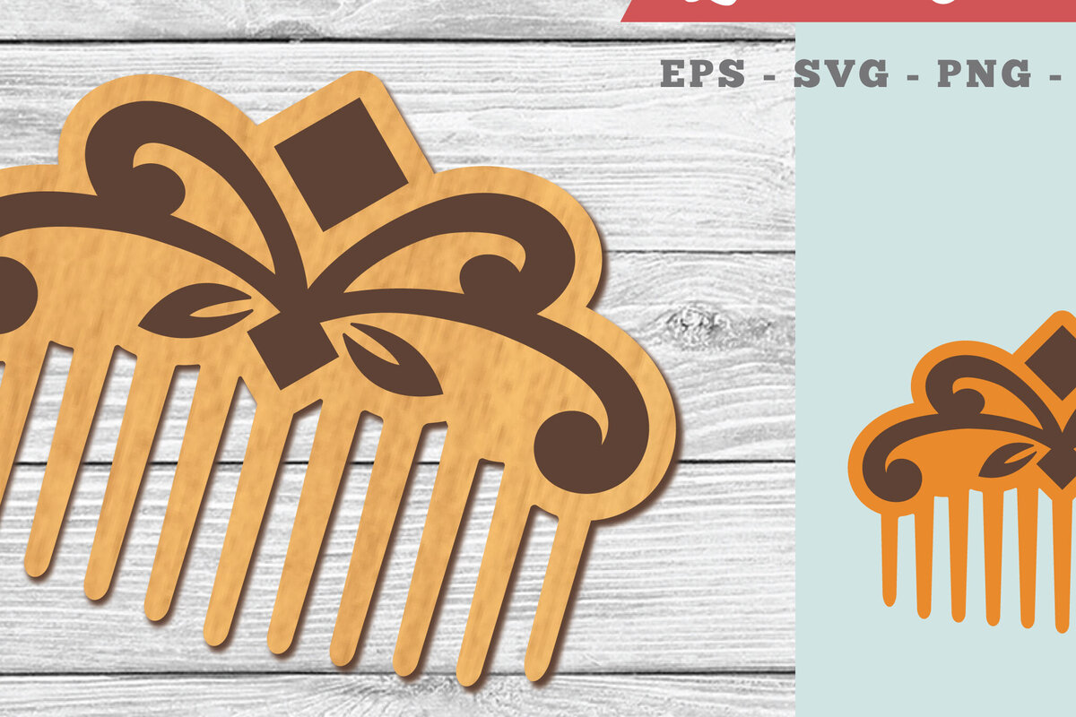 Σετ των 2 Intra απο ξύλο plywood 3mm-4mm πάχος – Victorian Comb 4 Δίασταση  20x20 cm INTRAFABR-104779548